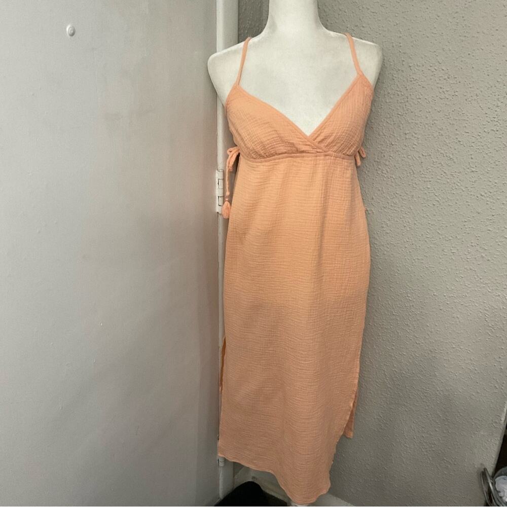 Xhilaration Peach Swim Coverup M Beach Resortwear Bohemian Mermaid Vacation Boho